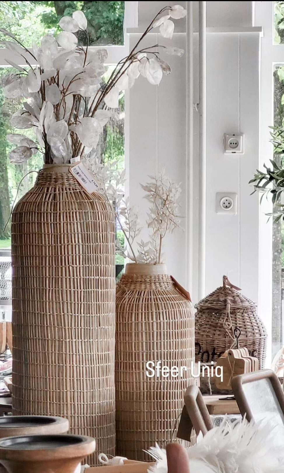 Mooie hoge bamboe vaas