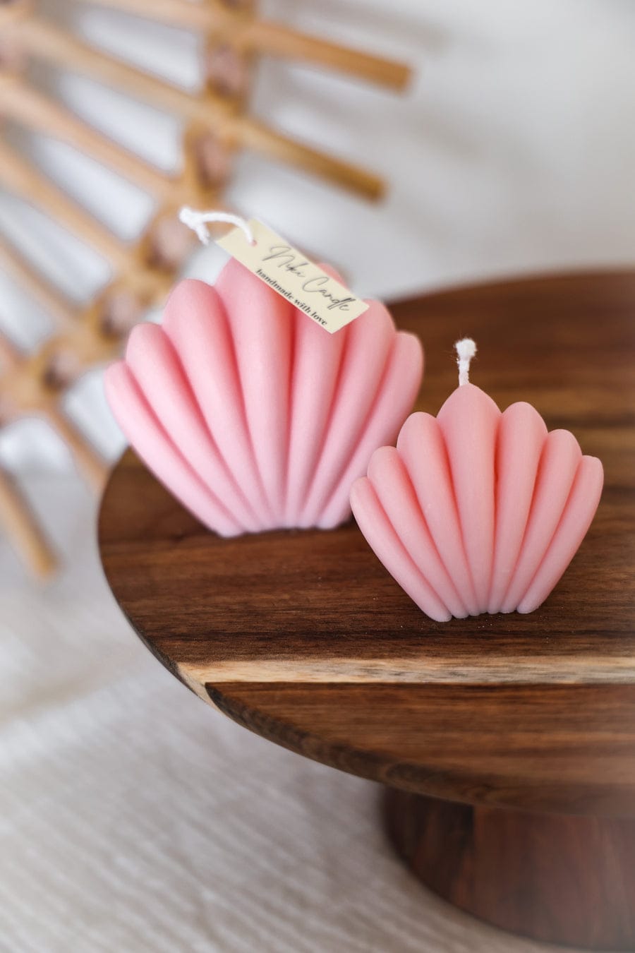 Handgemaakte kaarsen roze