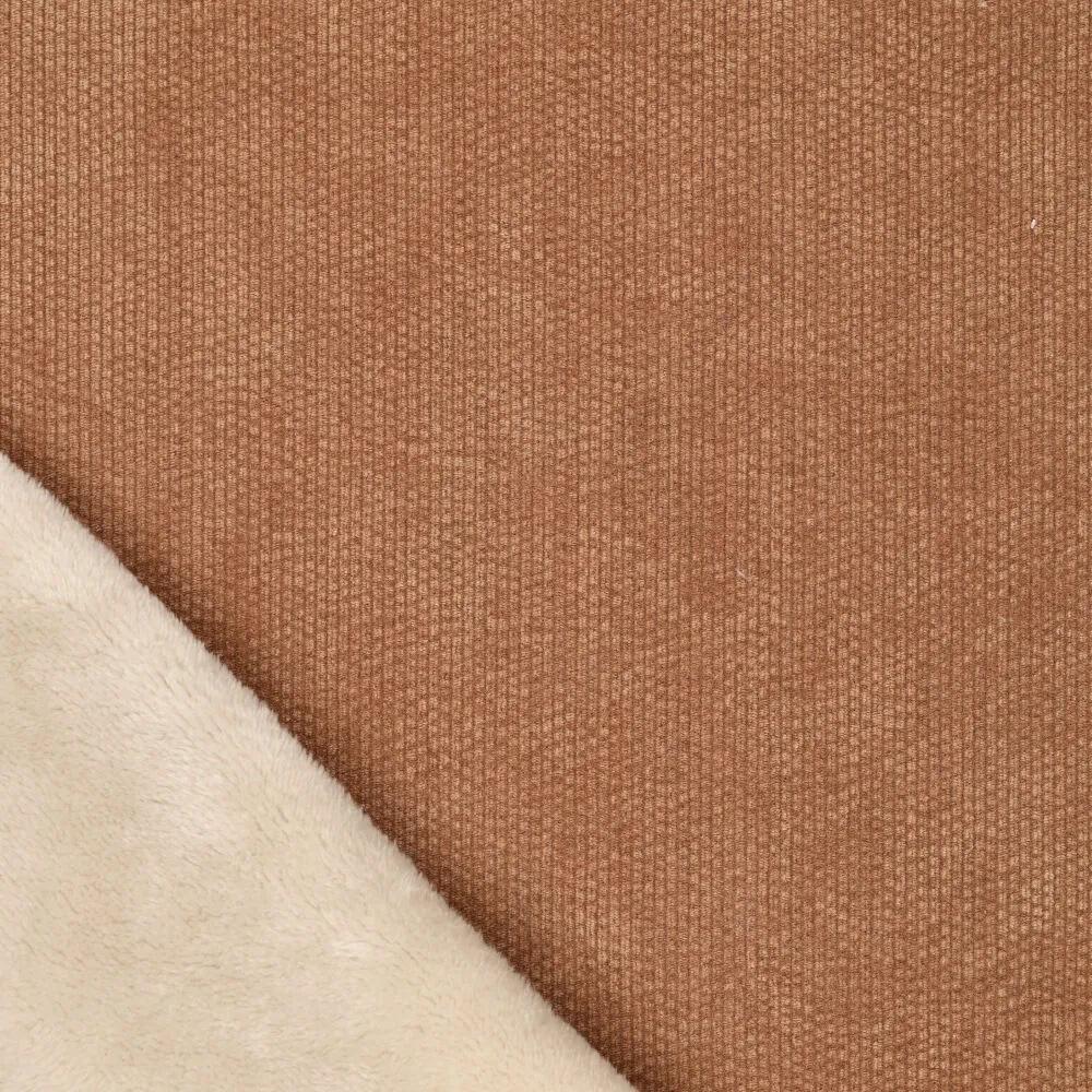 QOSS driepuntsjaal camel/creme