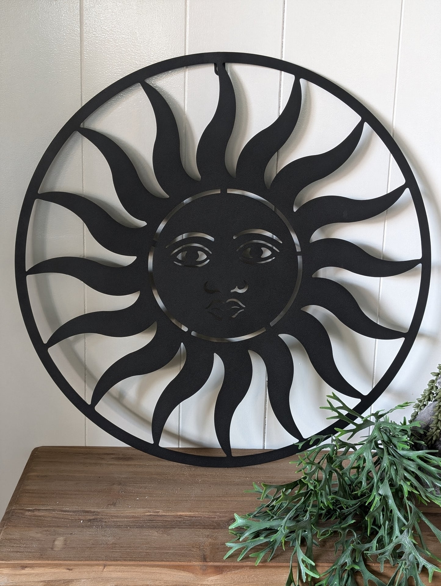 Wanddecoratie zon metaal Groot