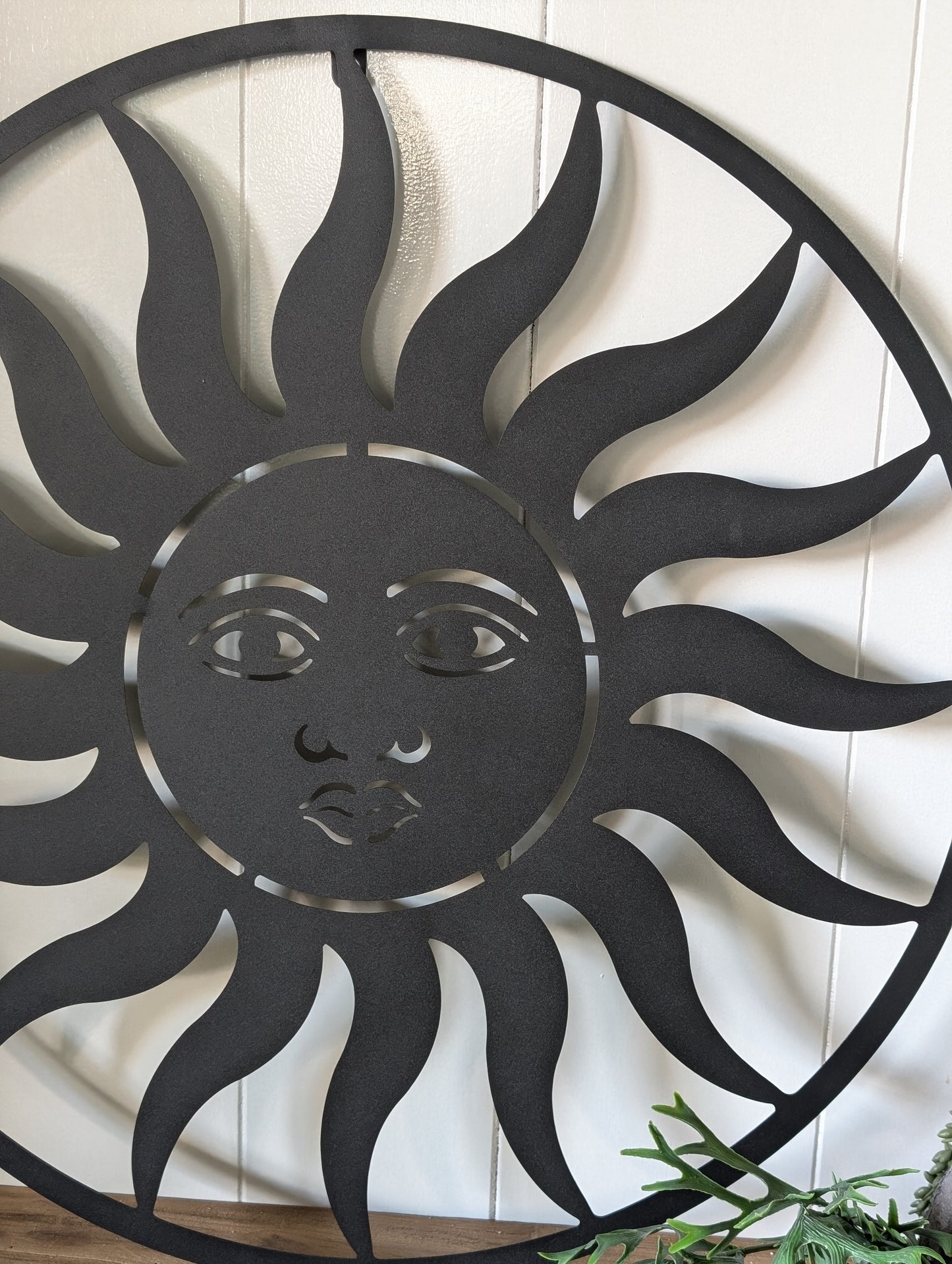 Wanddecoratie zon metaal Groot