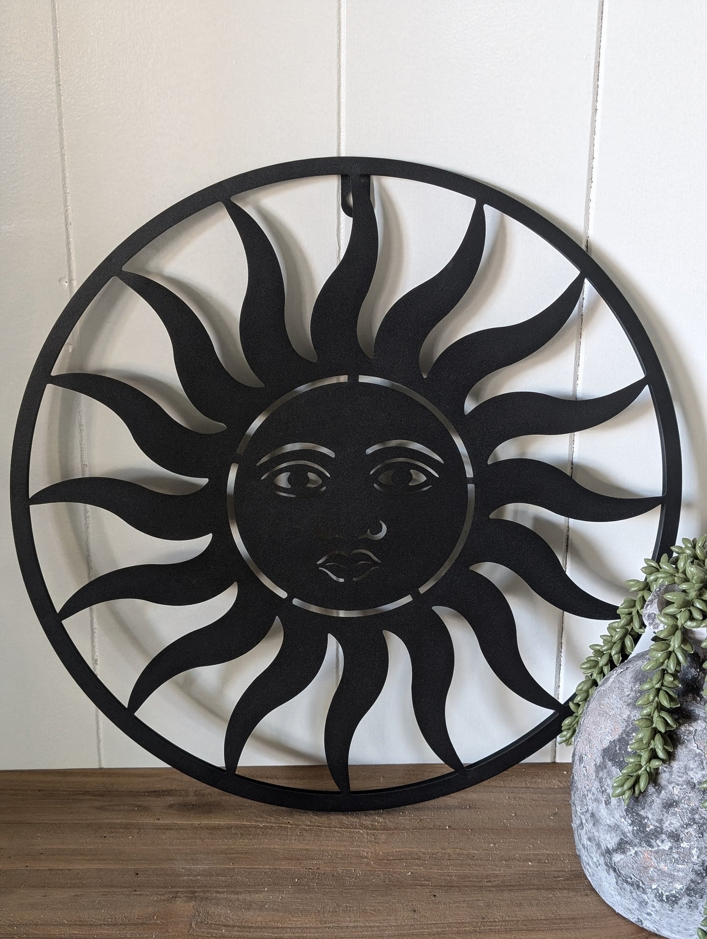Wanddecoratie zon metaal Kleine