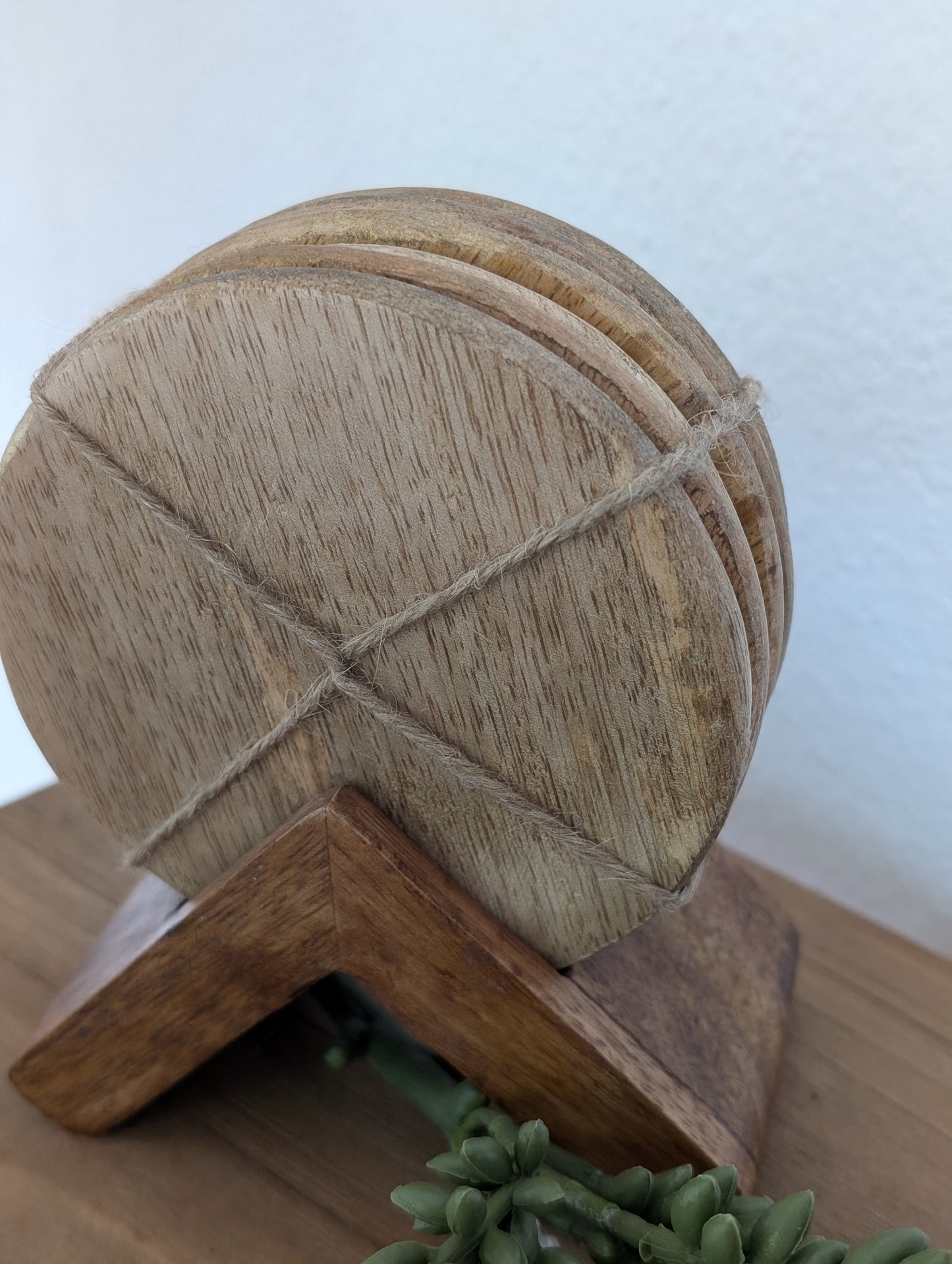 Onderzetter rond mango hout