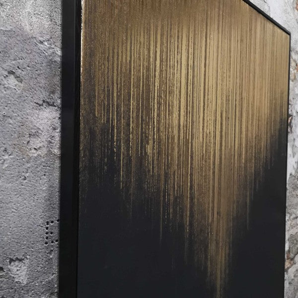 Schilderij abstract zwart-goud