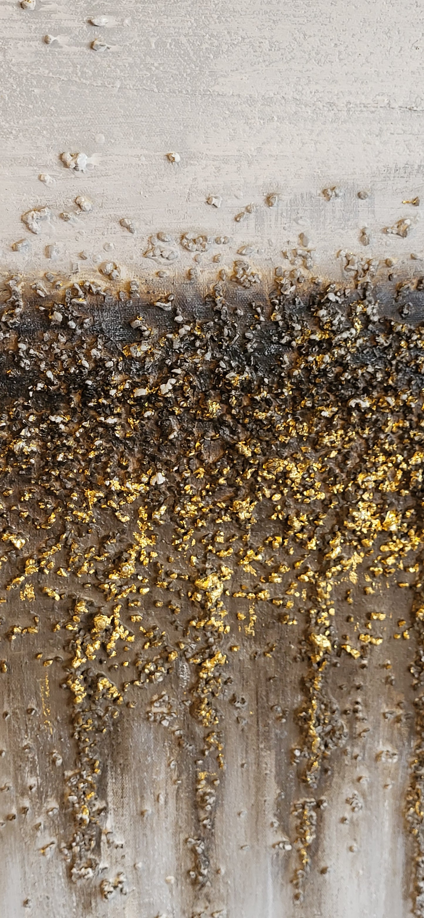 Schilderij relief goud-bruin