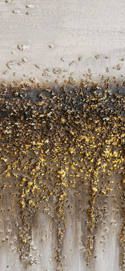 Schilderij relief goud-bruin
