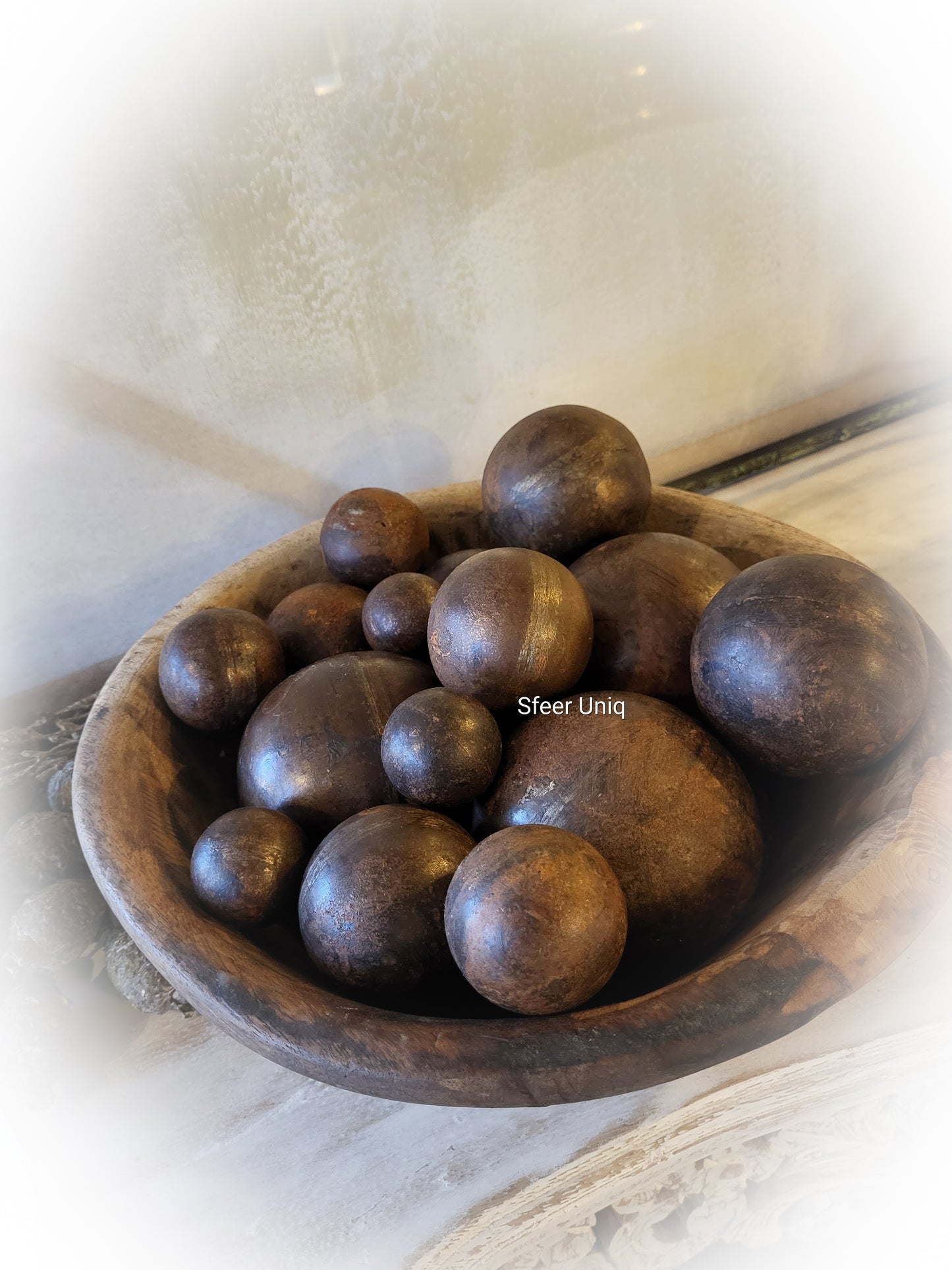 Metalen decoratie ballen set