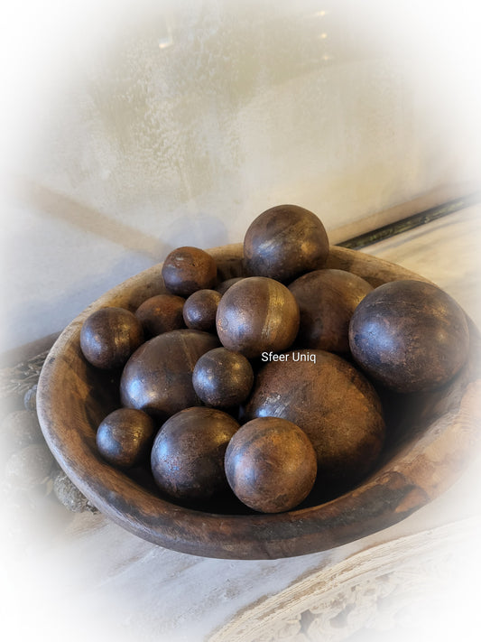 Metalen decoratie ballen set