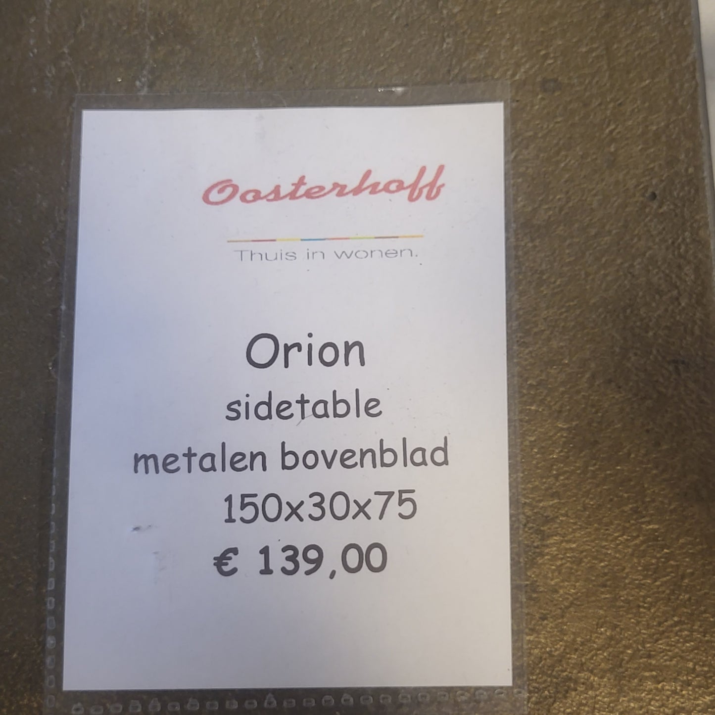 Sidetabele Orion
