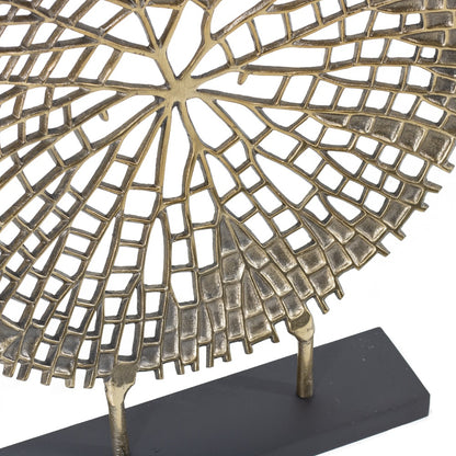 Rond ornament op voet - Goud