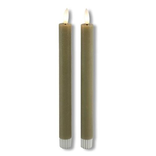 Led diner kaars beige