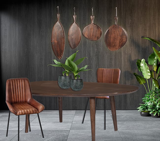 Houten eettafel walnoot