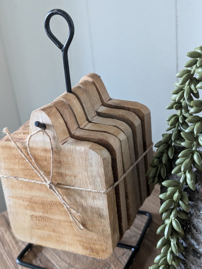 Onderzetters op rekje