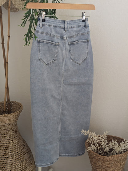 Jeans rok lang model