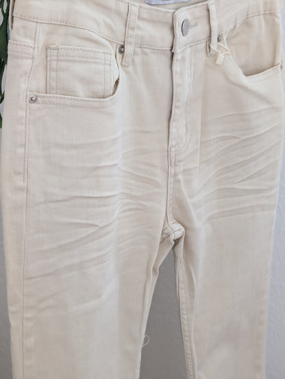 Flair jeans ecru kort model