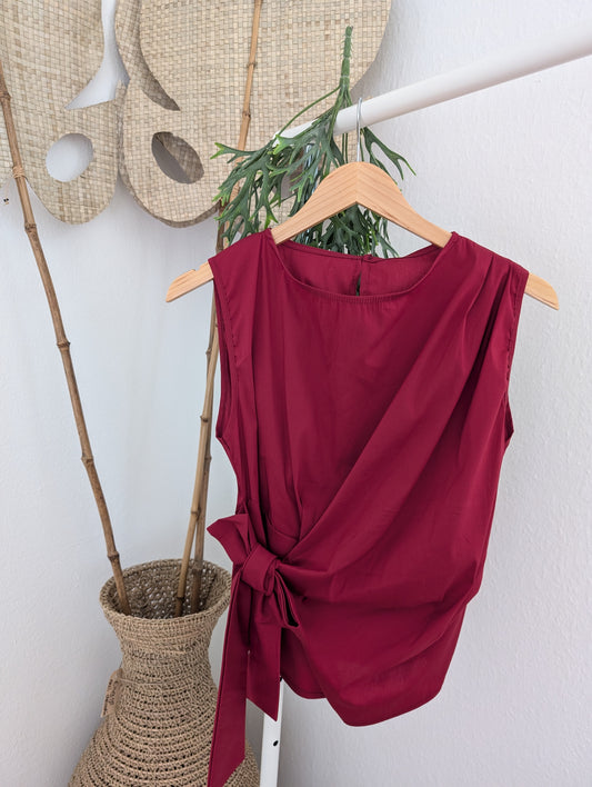 Mouwloze top Rood