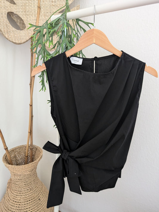 Mouwloze top zwart