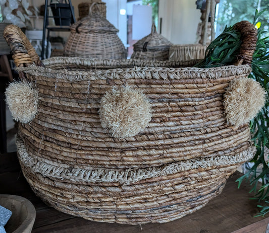 Rotan opbergmand met handvaten