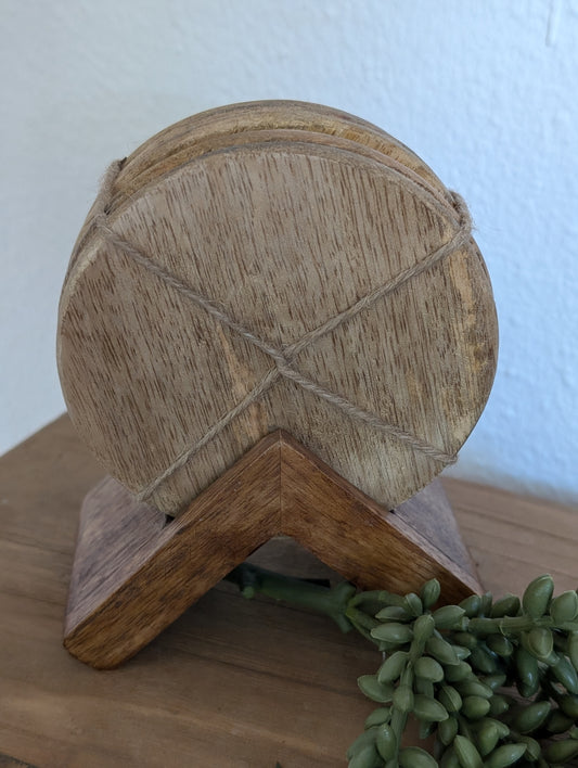 Onderzetter rond mango hout