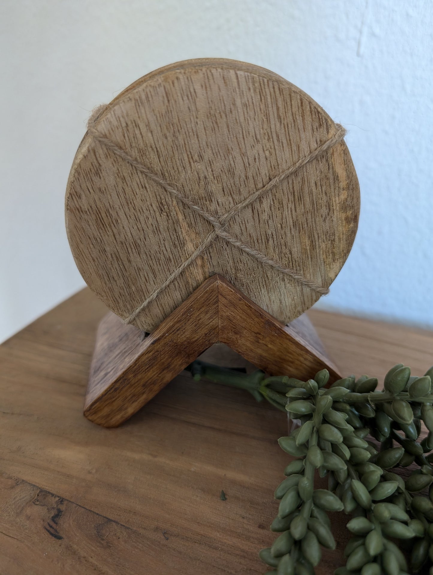Onderzetter rond mango hout