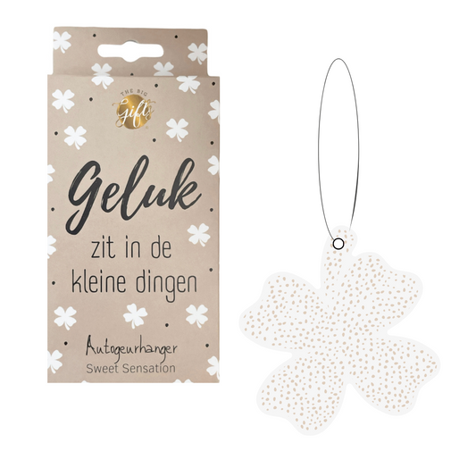 Autogeurhanger GELUK ZIT IN KLEINE DINGEN