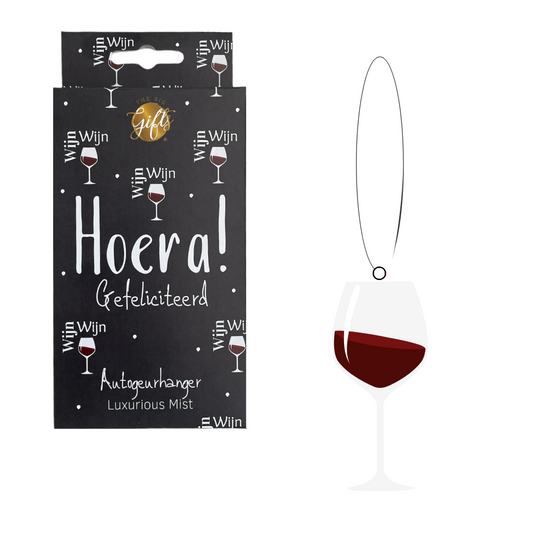 Autogeurhanger HOERA GEFELICITEERD
