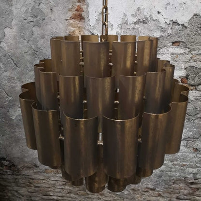 Hanglamp oud goudkleur