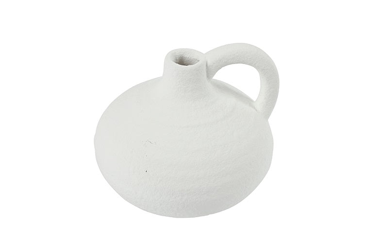 Witte vaas met oor maat S